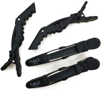 Зажим для волос Flawle Rubberized 1.302.01 (черный)