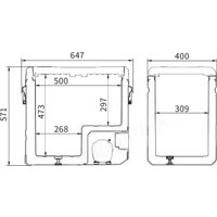Компрессорный автохолодильник Alpicool TS60 60л (черный, без адаптера 220В) в Борисове