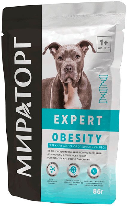 

Сухой корм для собак Мираторг Winner Expert Obesity Бережная забота об оптимальном весе 85 г