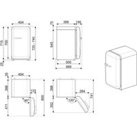 Однокамерный холодильник Smeg FAB5RCR6