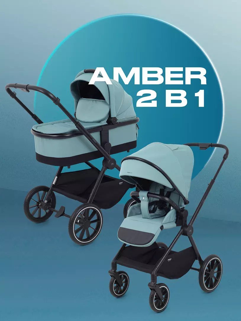 Универсальная коляска MOWbaby Amber MB067 (2 в 1, мятный)