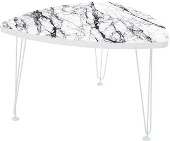 Журнальный столик Мебелик Оникс 1 (белый/Luminar 162)