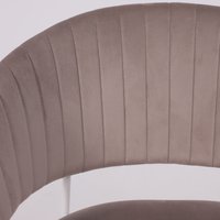 Стул с подлокотниками Алвест AV 433 (светло-коричневый бархат H-61/белый)