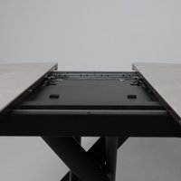 Кухонный стол Мамадома Ronaldo-120 раздвижной 120-160 (onyx premium cer/черный)