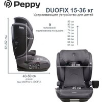 Детское автокресло PEPPY Duofix 15-36 кг (grey)