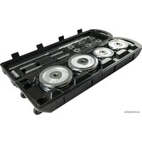 Набор гантелей с грифом для штанги Atlas Sport хромированные в чемодане 50 кг