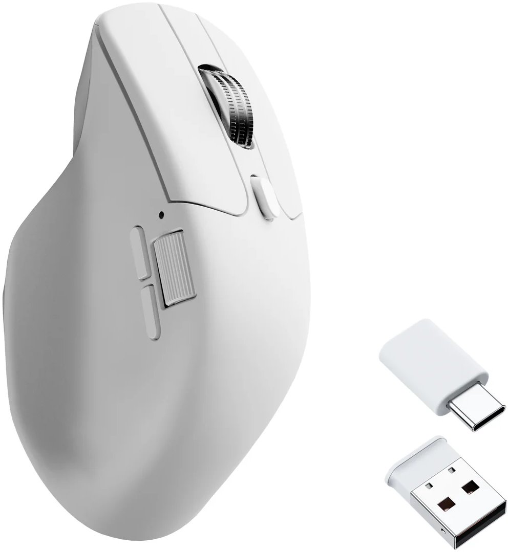 Мышь Keychron M6 Wireless 1K Pixart PAW3395 (белый)