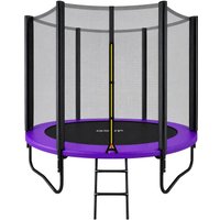 Батут GoUP Prestige-D252/8FT (с сеткой и лестницей, фиолетовый)