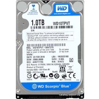 Жесткий диск WD Scorpio Blue 1 Тб (WD10TPVT)