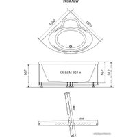 Ванна Triton Троя 150x150 (с каркасом)