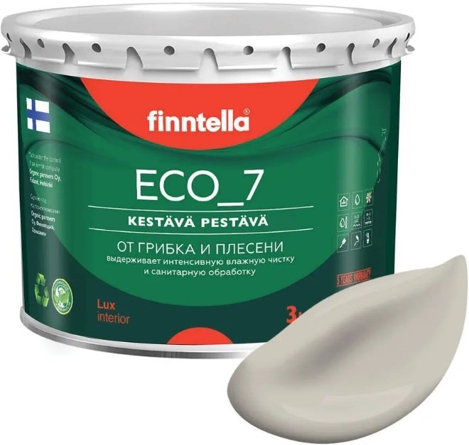 

Краска Finntella Eco 7 Kevyt Sansa F-09-2-3-FL083 2.7 л (серо-бежевый)
