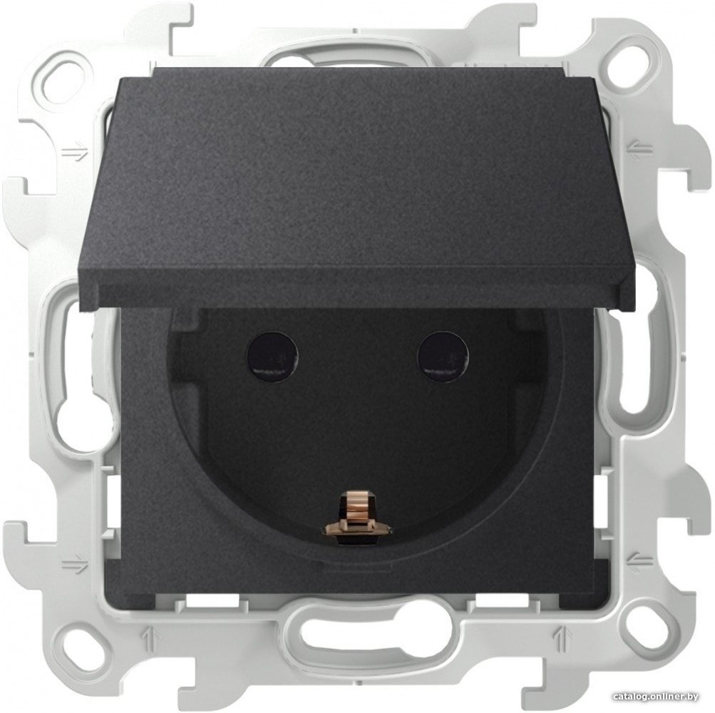 Розетка Simon 2450448-038 (графит)