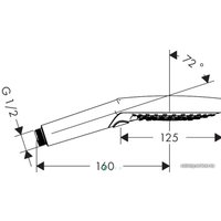 Душевая лейка Hansgrohe Raindance Select S 120 3jet 26530670 (черный матовый)