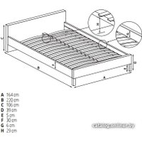 Кровать Halmar Modena 2 160x200 (белый)