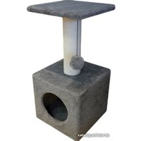 Домик Cat House с полкой 0.65 (хлопок серый)