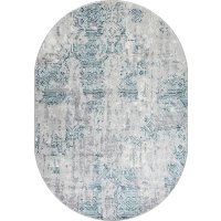 Ковер для жилой комнаты Merinos Palermo F281-OVAL-GRAY (1x2)