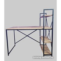 Стол Home Loft СТк 2 ЛДСП со стеллажом (пихта брамберг/черный металл) в Могилеве