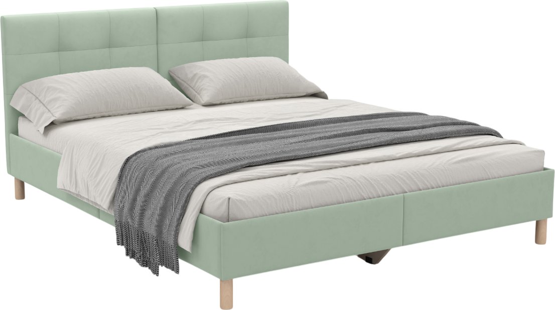Кровать Mio Tesoro 734 160х200 (серо-зеленый 1328)
