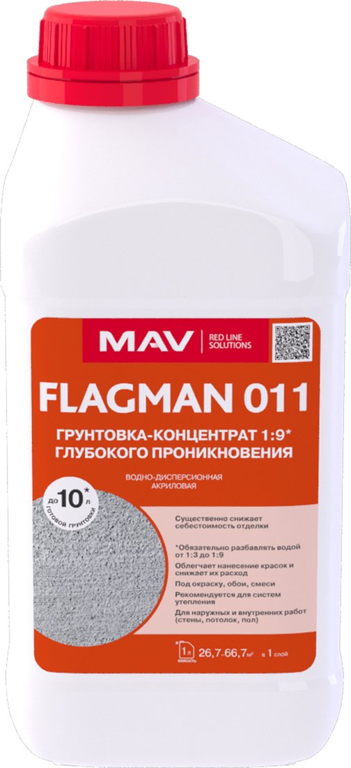 

Акриловая грунтовка Flagman 011 (1 л, бесцветный)
