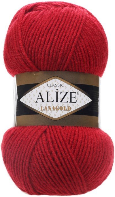 

Пряжа для вязания Alize Lanagold 56 (240 м, красный)