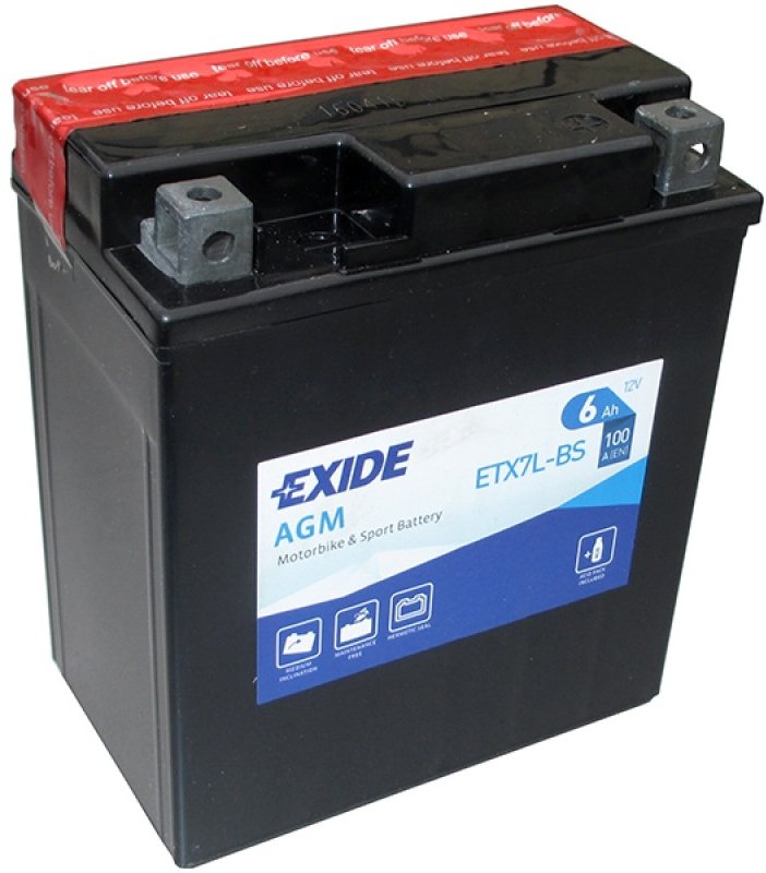 

Мотоциклетный аккумулятор Exide ETX7L-BS (6 А·ч)