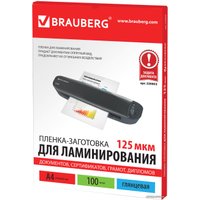 Пленка для ламинирования BRAUBERG глянцевая A4 125 мкм 100 шт 530803