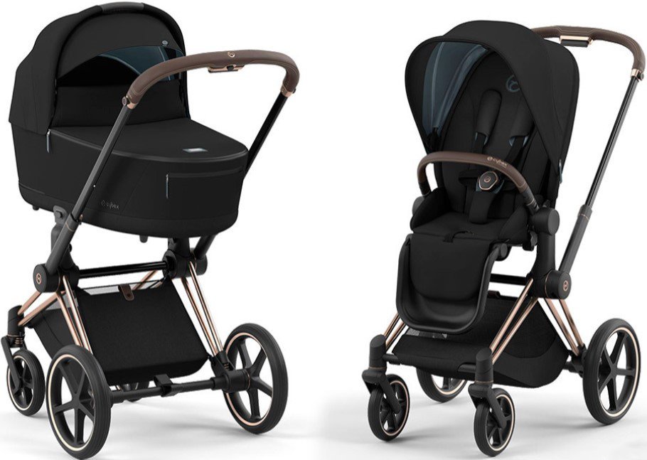 

Универсальная коляска Cybex Priam IV (2 в 1, onyx black/rose gold frame)