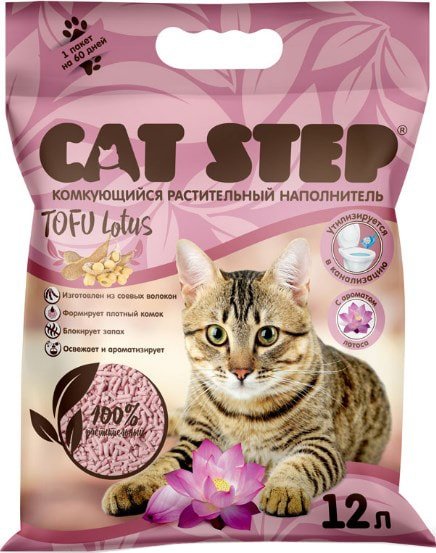 

Наполнитель для туалета Cat Step Tofu Lotus 12 л