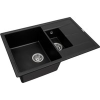 Кухонная мойка ZorG Rock 78-2 black metallic