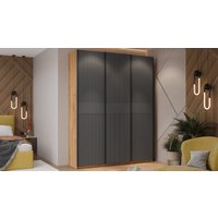 Шкаф-купе Трия Оскар Хилтон Т2 1800 271090 (ручка черная/дуб крафт золотой/графит матовый)