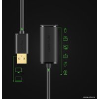 Кабель Ugreen US121 10319 USB Type-A - USB Type-A (5 м, черный)