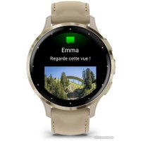 Умные часы Garmin Venu 3S (френч-грей, с кожаным ремешком)