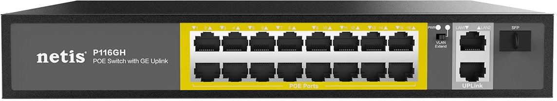 

Неуправляемый коммутатор Netis P116GH