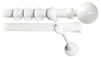 

Карниз для штор Lm Decor Шар большой 059 2р гладкий 25/16мм (белый глянец, 4м)