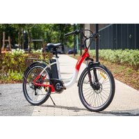 Электровелосипед Eltreco White 2021 (белый/зеленый)