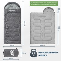 Спальный мешок RSP Outdoors Sleep 250 R (серый, молния справа)