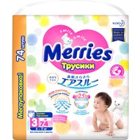 Трусики-подгузники Merries M Megapack (74 шт)