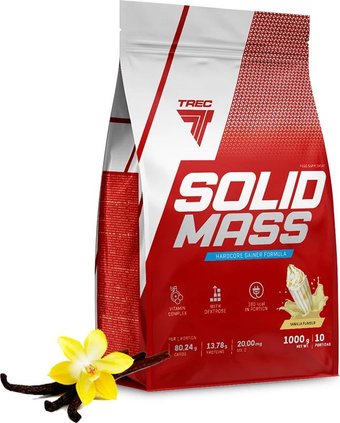 Гейнер Trec Nutrition ГЕЙНЕР TREC NUTRITION SOLID MASS (1000 ГР) ВАНИЛЬ (Польша)