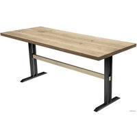 Кухонный стол Buro7 Двутавр 180 (классика, дуб беленый/черный)