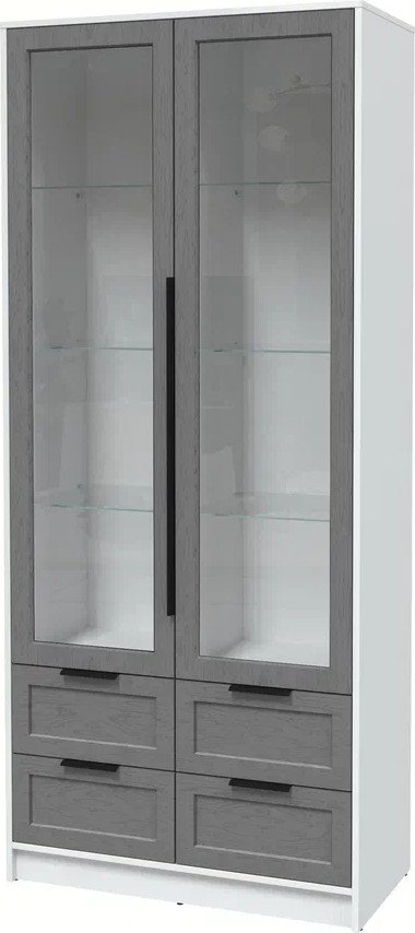 

Шкаф-витрина Интерлиния Концепт Тренд КТ-ШВ2 (белый платинум/дуб серый)