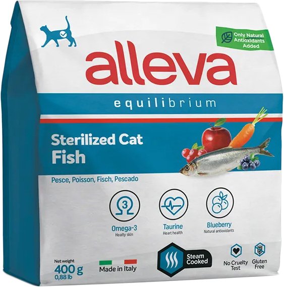 

Сухой корм для кошек Alleva Equilibrium Sterilized Fish (для стерилизованных кошек и кастрированных котов с рыбой) 400 г