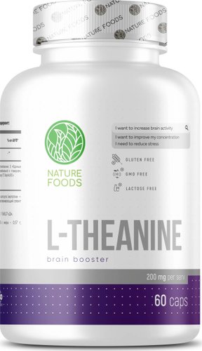 L-теанин Nature Foods L-Theanine 200 mg