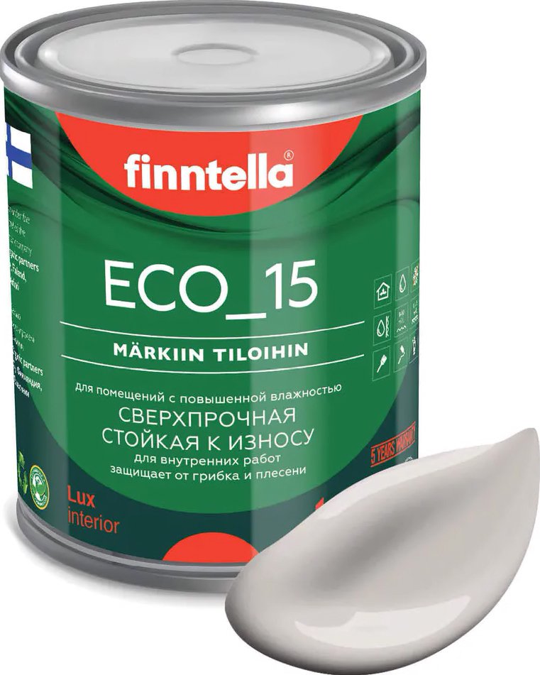 

Краска Finntella Eco 15 Vuoret F-10-1-1-FL076 0.9 л (теплый серо-коричневый)