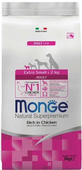 

Сухой корм для собак Monge Daily Line Extra Small с курицей (3 кг)