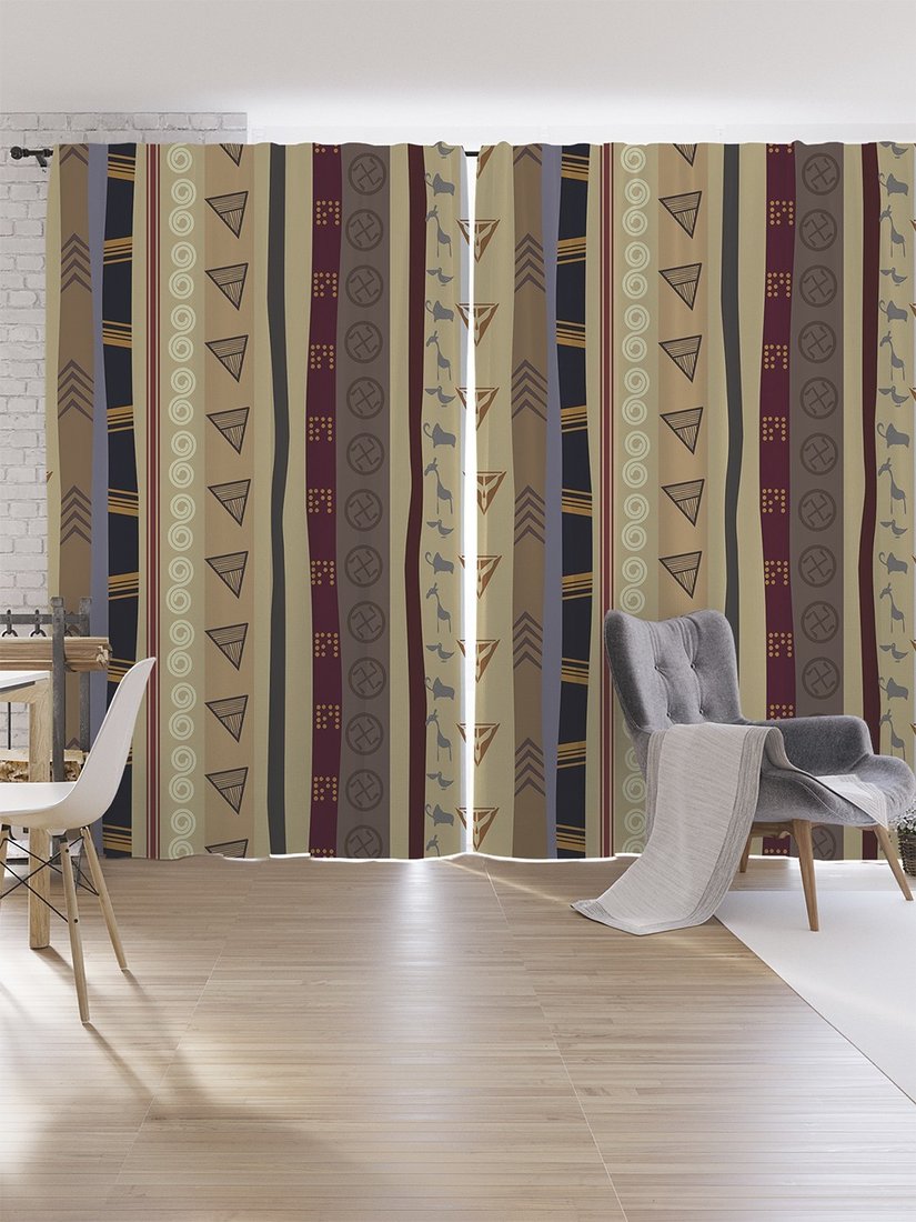 

Комплект штор JoyArty Этнические ряды Oxford DeLux 1.7x2.65 м (2 шт)