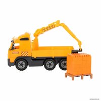 Автомобиль с краном Полесье Volvo автомобиль-кран с манипулятором + конструктор 30 эл. 8800