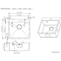 Кухонная мойка ZorG ZRN 5055 3 мм