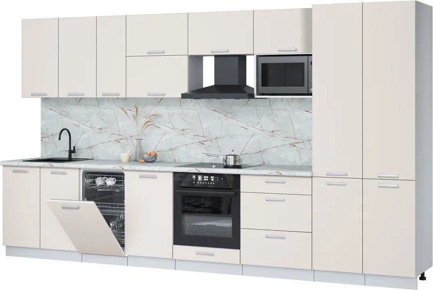 

Готовая кухня Интерлиния Мила Лайт 3.7-ПМ4 (персидский жемчуг/персидский жемчуг/серый каспий)