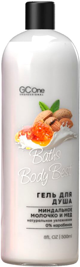 

GcOne Гель для душа Professional Baths Body Best Миндальное молочко и мед 500мл