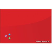 Магнитно-маркерная доска BRAUBERG стеклянная 40x60 см (красный)